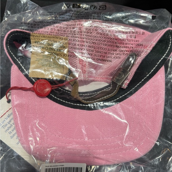 Supreme X True Religion Pink Studded Distressed Trucker Cap - Picture 6 of 7